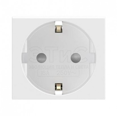 Розетка одинарная силовая З/К С/Ш 16А 250В IP20  белая VIVA